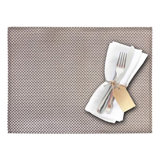"Elegance" bordmatte, 42 x 32 cm, grå/sølv - Saleen