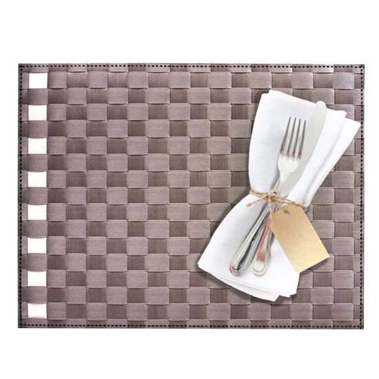 "Simplicity" placemat, 40 x 30 cm, taupe/sahara - Saleen