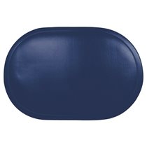 "Fun" oval table mat, 45.5 x 29 cm, vinyl, cobalt blue - Saleen