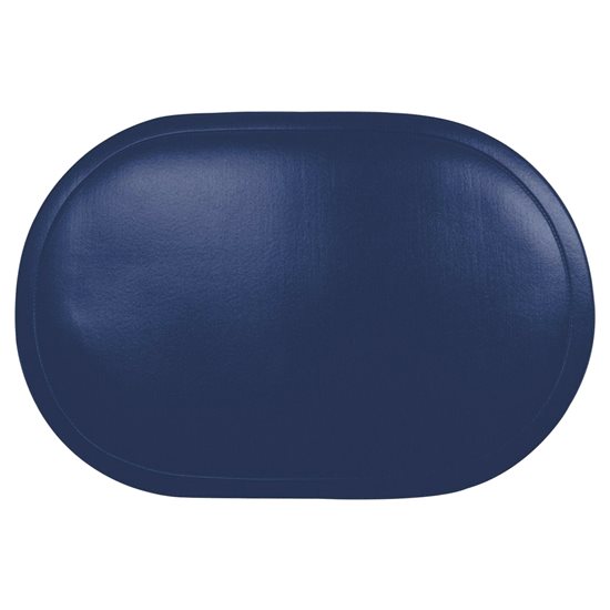 "Fun" oval bordmatte, 45,5 x 29 cm, vinyl, koboltblå - Saleen
