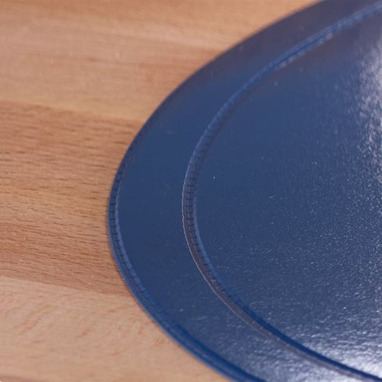 "Fun" placemat, oval shape, 45.5 x 29 cm, vinyl, cobalt blue - Saleen