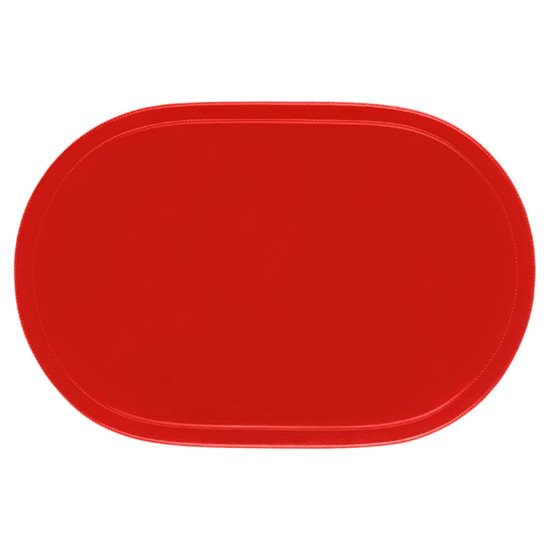 "Fun" placemat, oval shape, 45.5 x 29 cm, vinyl, red - Saleen