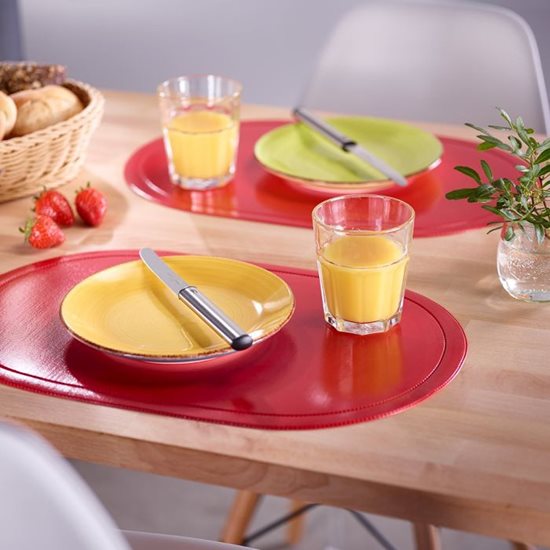 "Fun" placemat, oval shape, 45.5 x 29 cm, vinyl, red - Saleen