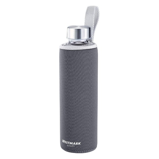 "Viva" water bottle provided with protective textile cover, 550 ml, Gray - Westmark