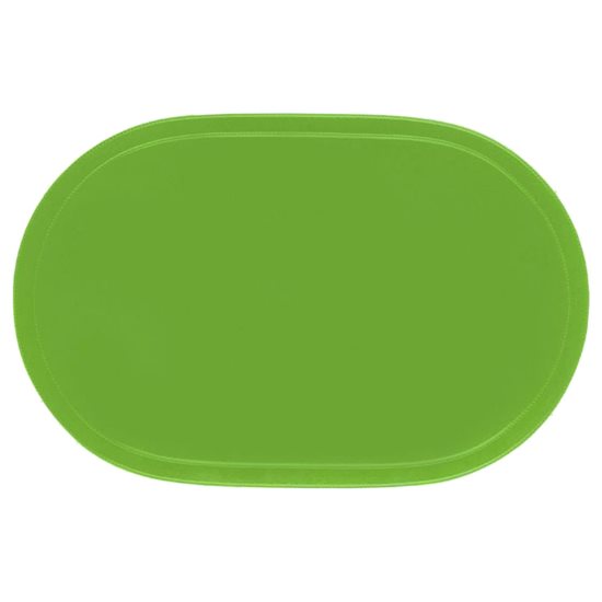 "Fun" oval bordmatte, 45,5 x 29 cm, vinyl, grønn - Saleen