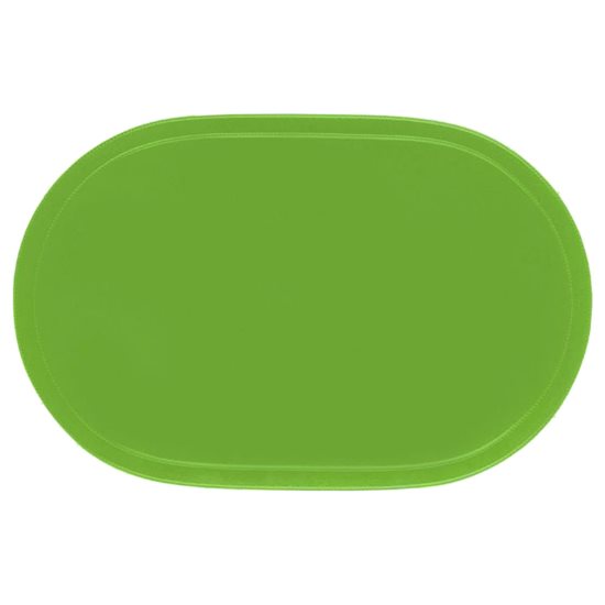 "Fun" placemat, oval shape, 45.5 x 29 cm, vinyl, green - Saleen