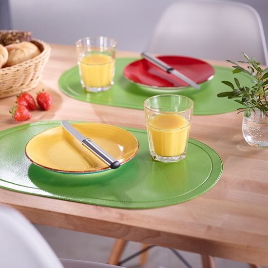 "Fun" placemat, oval shape, 45.5 x 29 cm, vinyl, green - Saleen