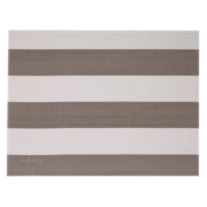 "Stripes" placemat, 42 x 32 cm, vinyl, beige/white - Saleen