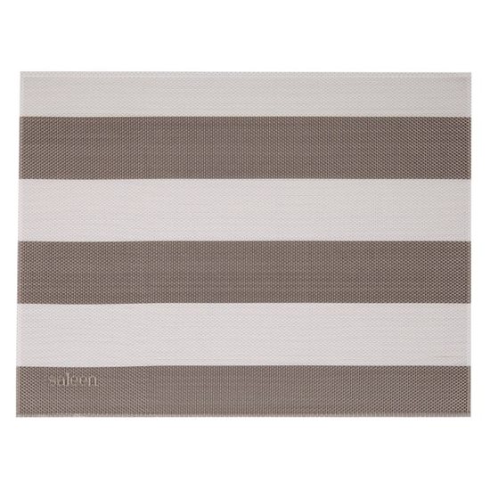 Επιτραπέζιο χαλάκι "Stripes", 42 x 32 cm, βινύλιο, μπεζ/λευκό - Saleen