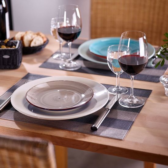 "Stripes" placemat, 42 x 32 cm, vinyl, beige/black - Saleen