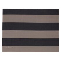"Stripes" table mat, 42 x 32 cm, vinyl, beige/black - Saleen