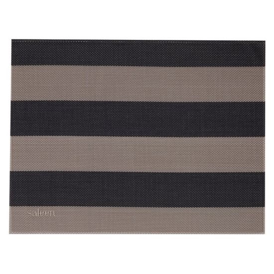 Подложка за маса "Stripes", 42 x 32 см, винил, бежов/черен - Saleen