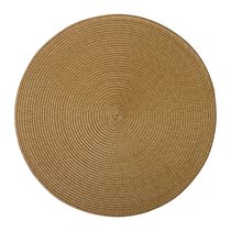 Round shaped table mat, "Circle", 38 cm, plastic, beige - Saleen
