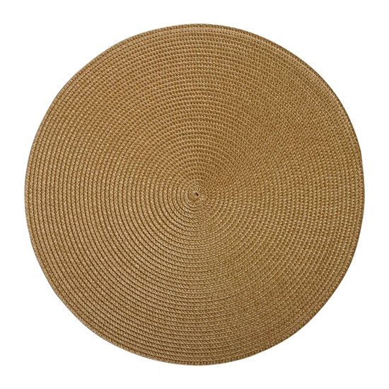 Apaļas formas galda paklājiņš, "Circle", 38 cm, plastmasa, bēšs - Saleen
