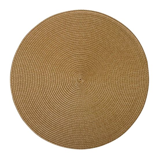 Rund formet bordmåtte, "Circle", 38 cm, plastik, beige - Saleen
