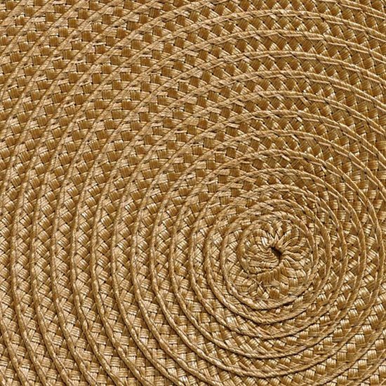 Round placemat, "Circle", 38 cm, plastic, beige - Saleen
