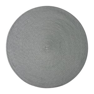 Round placemat, 38 cm, plastic, "Circle", grey - Saleen