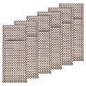 Set di 6 buste portaposate, "Elegance", 24 x 9 cm, plastica, oro/grigi