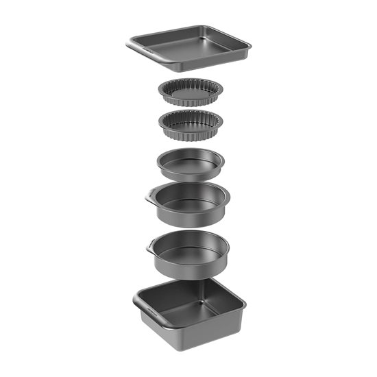 Lot de 7 plateaux antiadhésifs, gamme "Master Class", acier carbone - par Kitchen Craft