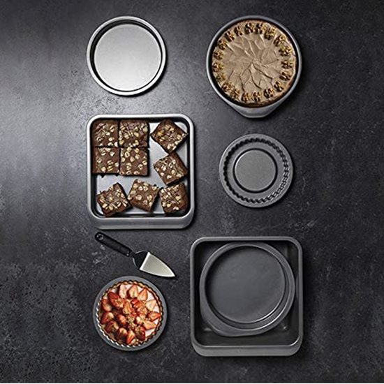 Sæt med 7 non-stick bakker, "Master Class" serie, kulstofstål - fra Kitchen Craft