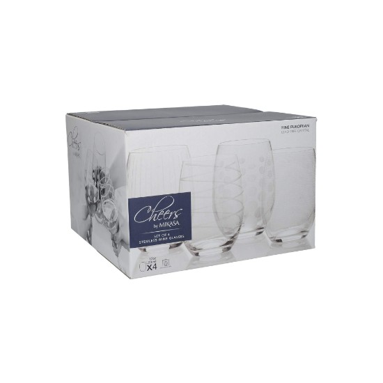 Conjunto de taças de vinho 4 peças, 503 ml, em cristal, Cheers - Mikasa