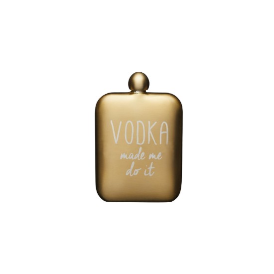 “Vodka made me do it” inscribed bottle, 175 ml, stainless steel – BarCraft