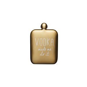  “Vodka made me do it” påskrevet flaske, 175 ml, rustfritt stål – Kitchen Craft