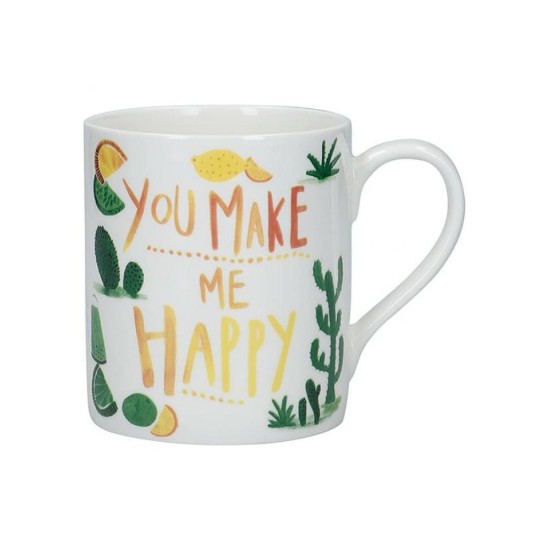 "You make me happy" mug 330 ml, porcelain - by Kitchen Craft