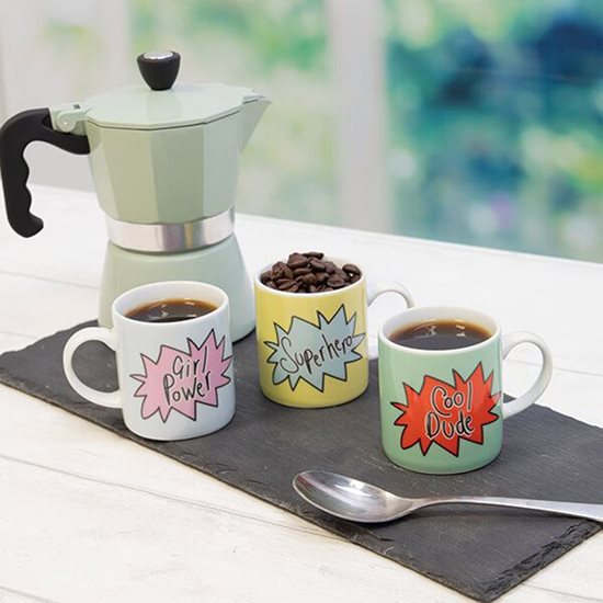 Mug espresso 80 ml "Cool Dude", porċellana - minn Kitchen Craft