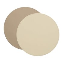 Set of 4 tableware supports, 29 cm, cream/taupé colour, made from synthetic leather - by Kitchen Craft