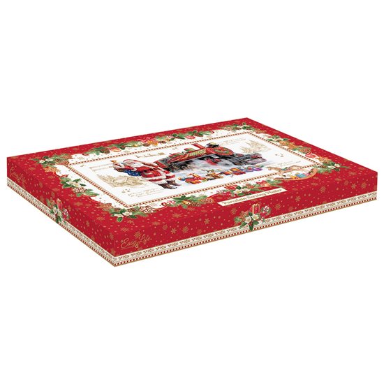 Platter li jservi, 35 × 23 cm "CHRISTMAS MEMORIES", porċellana - Nuova R2S