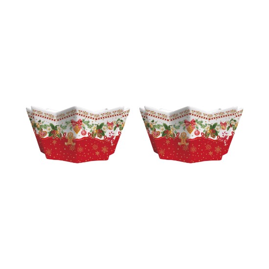 Set of 2 porcelain bowls, 14 cm, "CHRISTMAS MEMORIES" - Nuova R2S brand