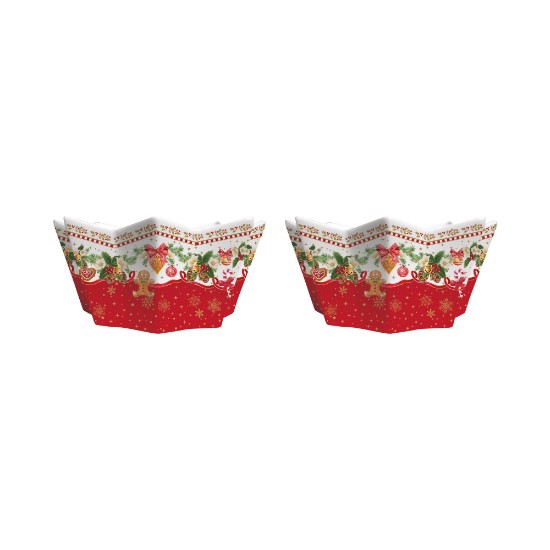 Conjunto de 2 taças de porcelana, 14 cm, "CHRISTMAS MEMORIES" - marca Nuova R2S