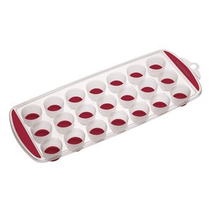 Tray for ice cubes, 28 x 12 cm, silicone, red - made by Kitchen Craft