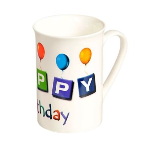 Caneca de porcelana "Happy Birthday", 250 ml - Kesper