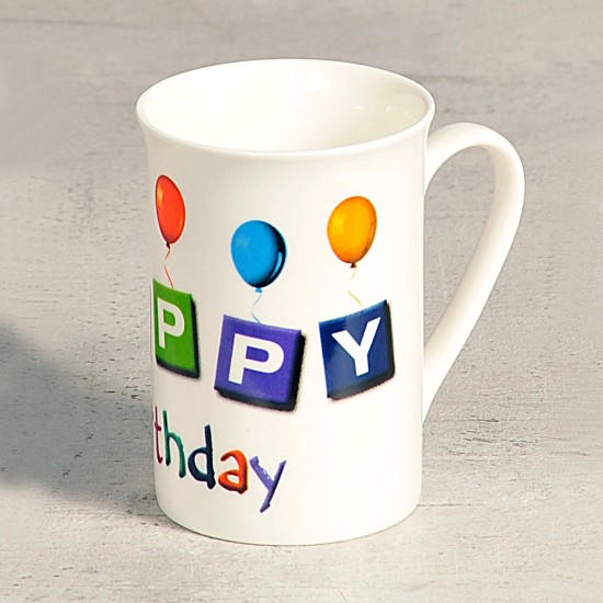 Tazza in porcellana "Happy Birthday", 250 ml - Kesper