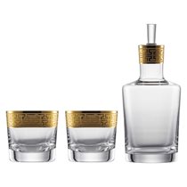 Decanter and 2 whiskey glass set, "Gold Classic" - Schott Zwiesel