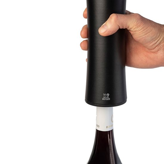 "Elis" set of electric corkscrew and foil cutter, 21 cm, Black - Peugeot