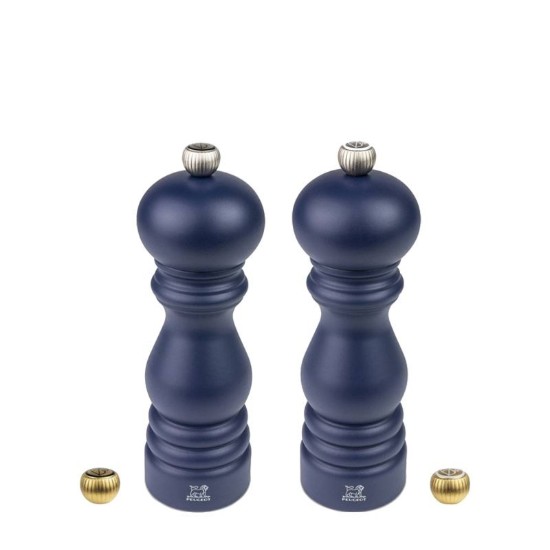 Set of 2 salt and pepper grinders, "Paris", 18 cm, "Deep Blue" - Peugeot