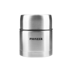"Pioneer" thermal insulating container for soup, 500 ml, Silver colour - Grunwerg