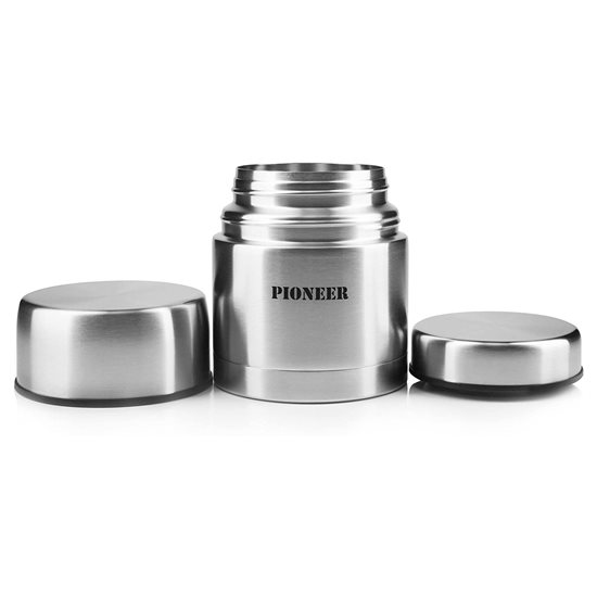 "Pioneer" thermal insulating container for soup, 500 ml, Silver colour - Grunwerg