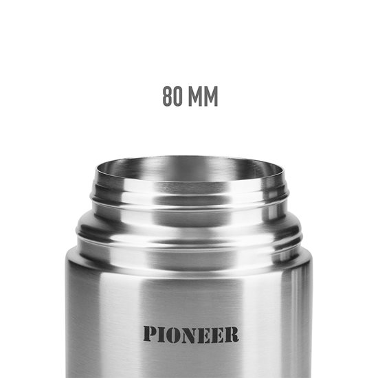 "Pioneer" thermal insulating container for soup, 500 ml, Silver colour - Grunwerg