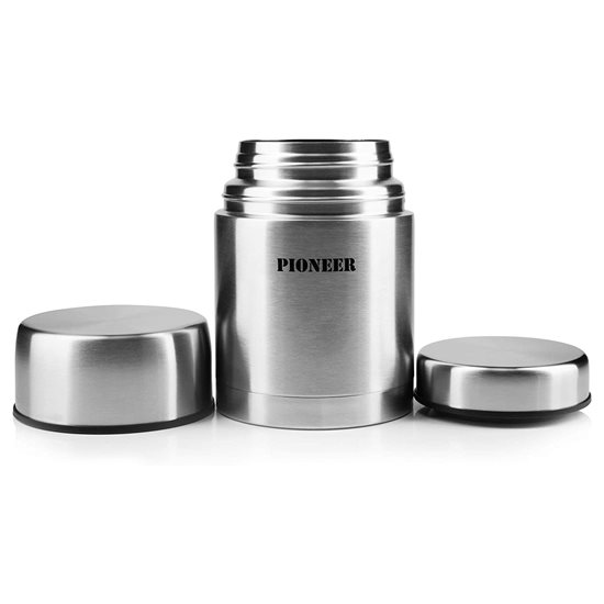 "Pioneer" thermal insulating container for soup, 700 ml, Silver colour - Grunwerg