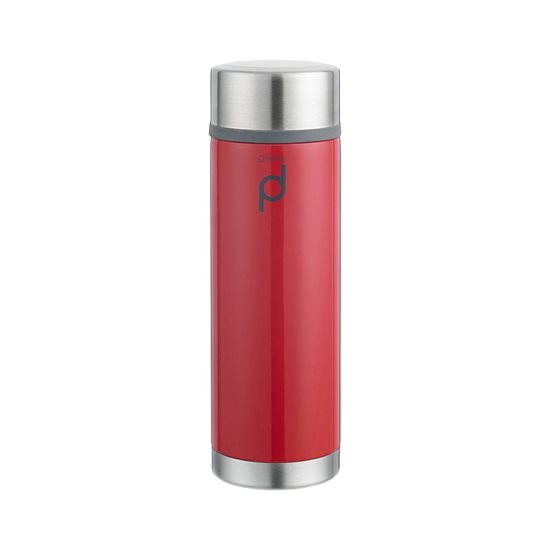 "DrinkPod" thermally insulating bottle made of stainless steel, 350 ml, Red - Grunwerg