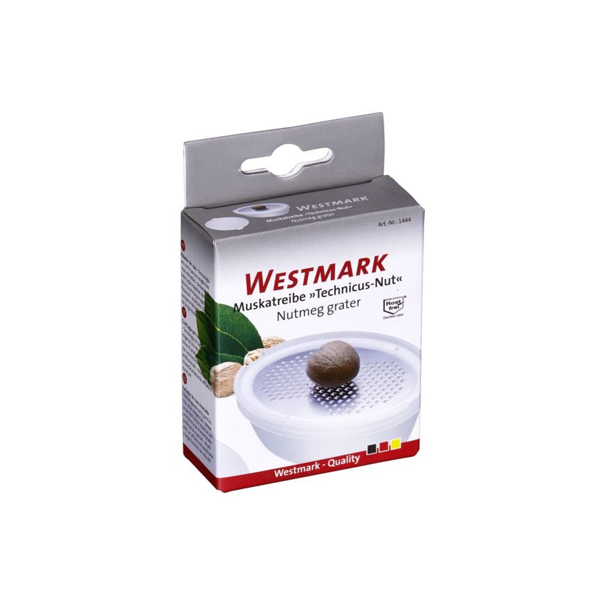 Westmark Grattugia per noce moscata, con contenitore e protezione per la  lama, ovale, plastica/acciaio inox, Technicus Nut, bianco/argento, 14442260  : : Casa e cucina