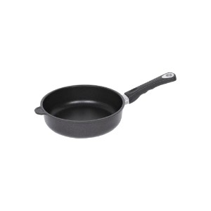 Deep frying pan, aluminum, 24 cm, height 7 cm - AMT Gastroguss