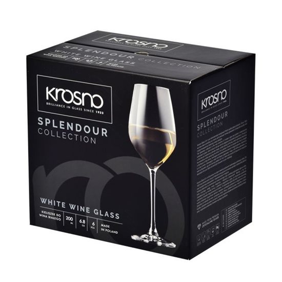 Set of 6 "Splendor" white wine glasses, 200 ml - Krosno