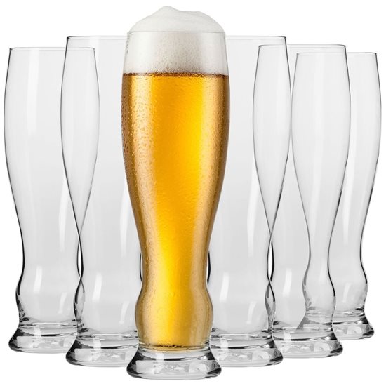 Set of 6 "Splendor" beer glasses, 500 ml - Krosno