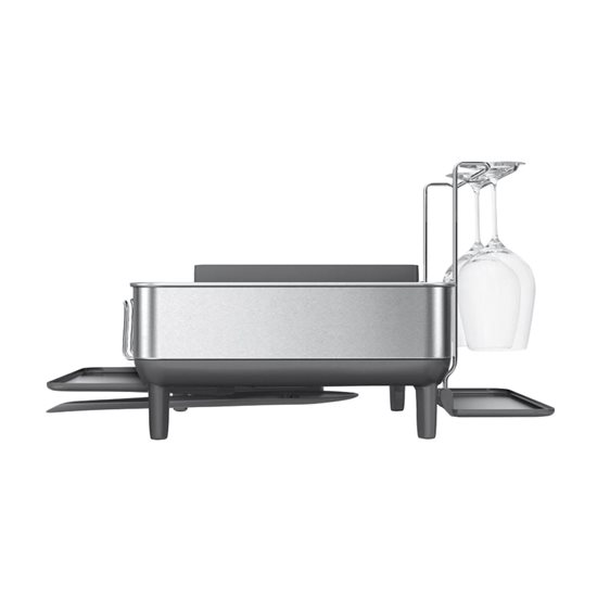 Dish drying rack, stainless steel, 56.6 x 51.4 x 29.2 cm - simplehuman
