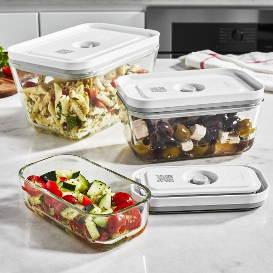 Set of 3 food containers with vacuum sealing "FRESH & SAVE", glass - Zwilling